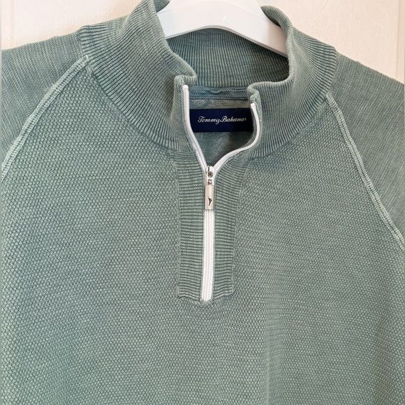 TOMMY BAHAMA SWEATER XXL. HALF ZIP. 100% COTTON. EXCELLENT CONDITION. - Picture 4 of 15
